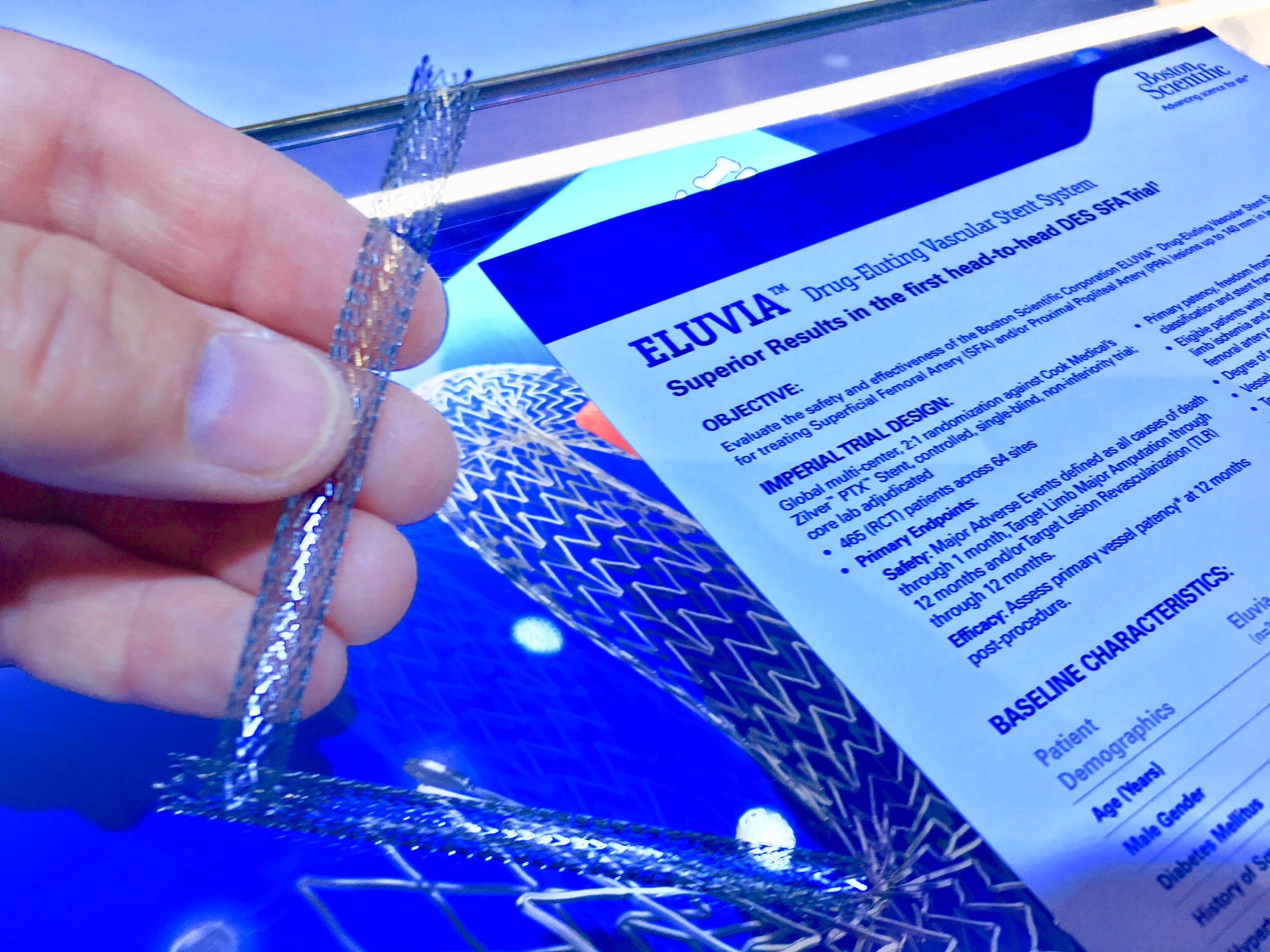 Eluvia Drug-Eluting Stent Demonstrates Superior Patency in