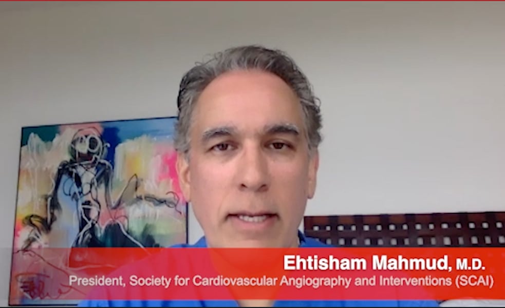 Ehtisham Mahmud, M.D., FSCAI, president of the Society for Cardiovascular Angiography and Interventions (SCAI) and chief, Division of Cardiovascular Medicine at UC San Diego Medical Center,