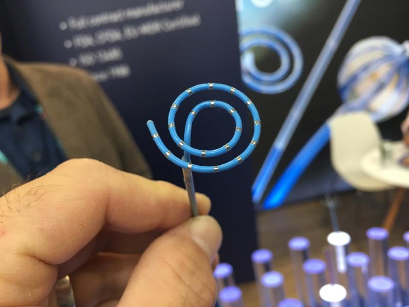 #TCT2019 #TCT #TCT19 A new type of EP electo-mapping catheter with multiple arms being developed by Biosense Webster and manufactured by the OEM company Quasar.
