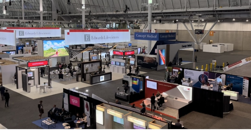 A view from the top during TCT 2022, which gathered thousands of interventional cardiologists from around the world to view educational sessions and a wide range of exhibits, Sept. 16-20 in Boston, MA.