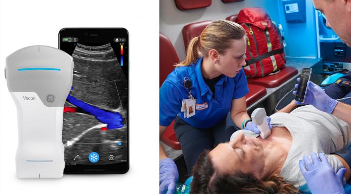 Vscan Air, a pocket-sized ultrasound from GE Healthcare, enters the market as one of the smallest and lightweight handheld devices without compromising crystal clear image quality and secure data sharing. The vScan is a point of care ultrasound (POCUS).