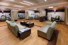 After patients recover from the anesthesia in the radial access lounge, they are welcome to walk around the radial lounge at St. Josephs Hospital of Atlanta. They can get a cappuccino or sit on the couches and read newspapers and magazines.