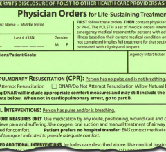 The top of Washington state's Physician Orders for Life Sustaining Treatment form. Graphic courtesy of Washington State Hospital Association 