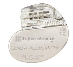 Abbott. St. Jude Medical has updated its firmware to address cybersecurity issues with its Allure Quadra MP and other EP devices 