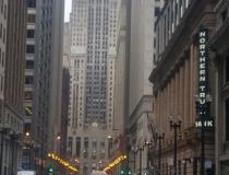 The heart of normally bustling downtown Chicago showing deserted streets at rush hour Tuesday, March 24. The view is down LaSalle Street with the Chicago Board of Trade building at the end of the street. Photo by Mike Augle. #coronavirus #COVID19