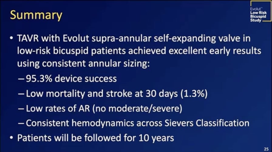 A summary of a ACC 20 trial looking at the use of TAVR in patients with bicuspid aortic valve leaflets. #ACC20 #ACC2020