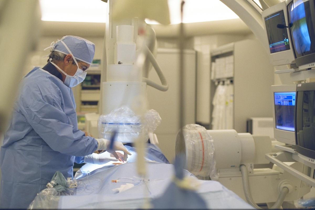 Tom Jones, M.D., implanting a Melody transcatheter pulmonary valve in a pediatric patient at Seattle Children's Hospital. 