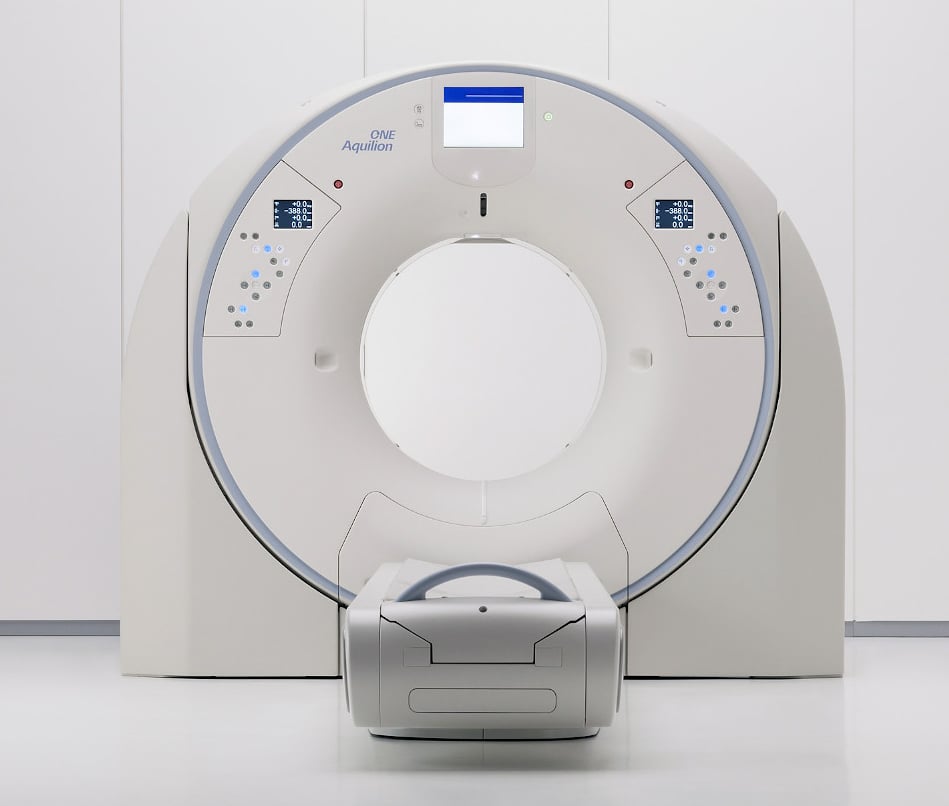The Canon Aquilion One Genesis SP cardiac CT scanner. #SCCT2020