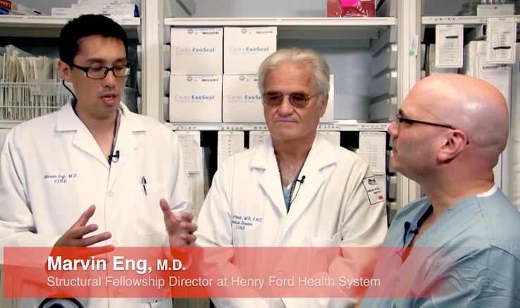 Marin Eng and William O'Neill explain mitral valve interventions, including MitraClip, at Henry Ford Hospital.