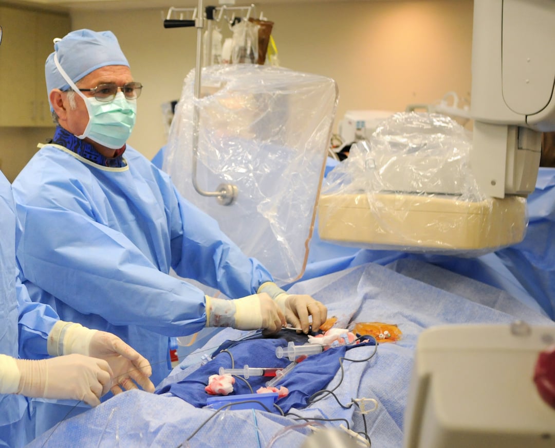 William O'Neill during a TAVR procedure at Henry Ford Hospital.