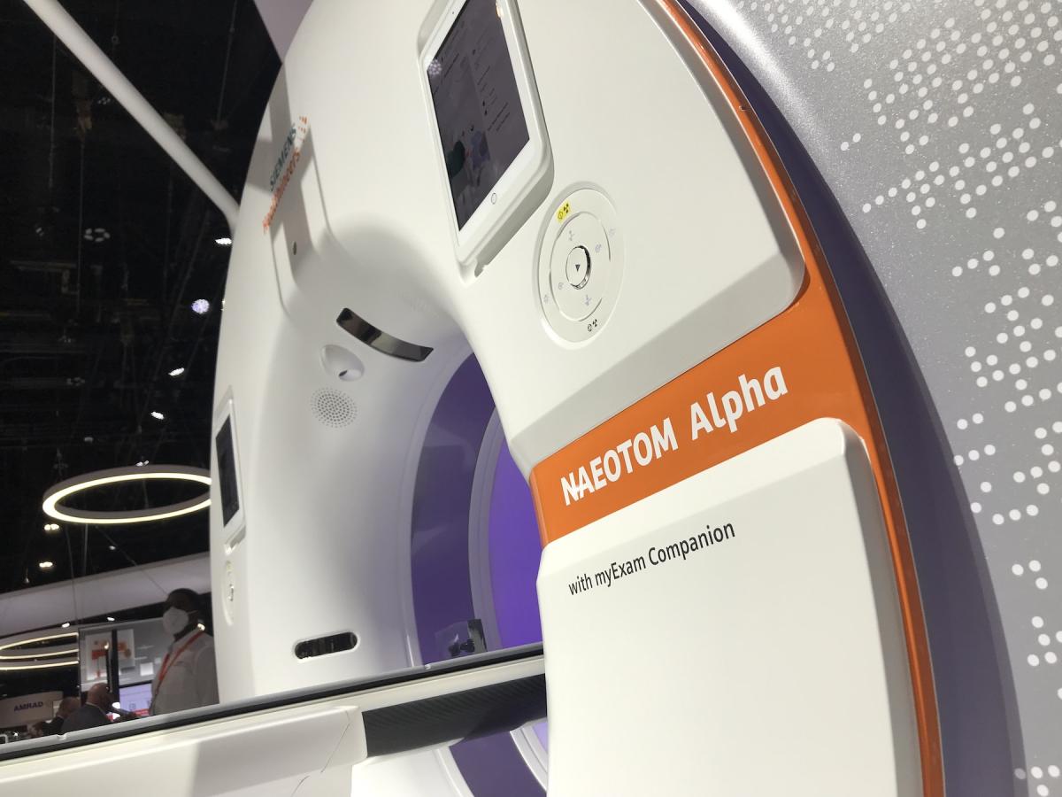 The Siemens Naeotom photon counting CT at RSNA 2021.