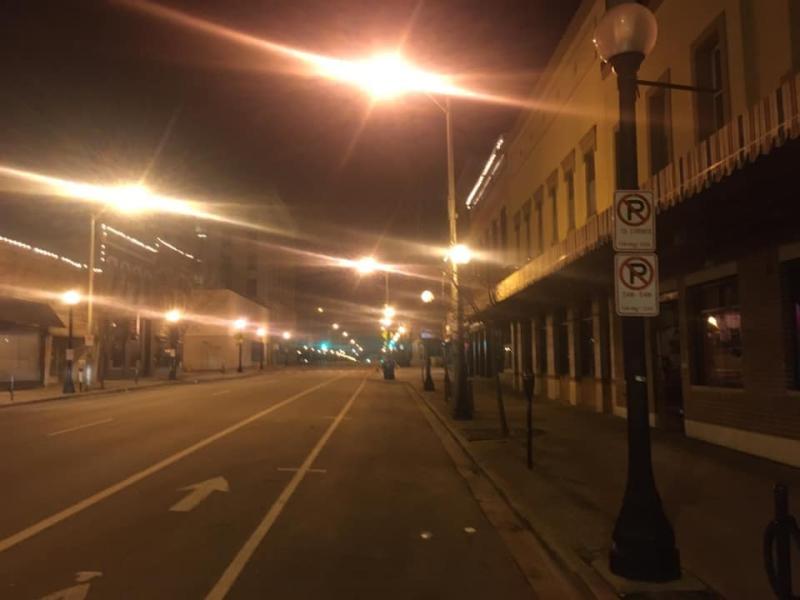 The main street in Champaign, Illinois, on a Saturday night on what should be a busy evening in this larger college town that is home of the University of Illinois. Photo by Daniel Flora. 
