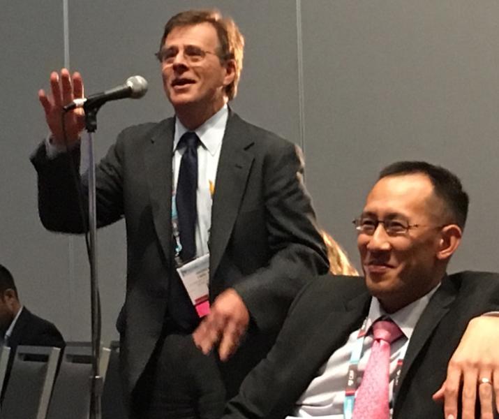 #TCT2019 #TCT #TCT19 Andrew Farb, M.D., from the FDA discusses ideas with a panel of experts during the town hall meeting at the TCT 2019.