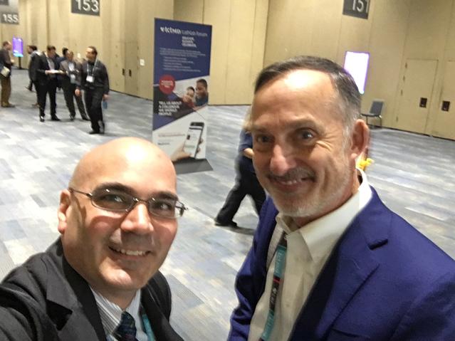 #TCT2019 #TCT #TCT19 Right, John Carroll, M.D., director of interventional cardiology, Univerity of Colorado, met with DAIC Editor Dave Fornell between sessions at TCT 2019 this week. Carroll is one of the experts on structural heart at the conference. Here is an interview with Carroll about his program <a href="www.dicardiology.com/videos/video-overview-university-colorado-structural-heart-program"> VIDEO: Overview of University of Colorado Structural Heart Program.</a>