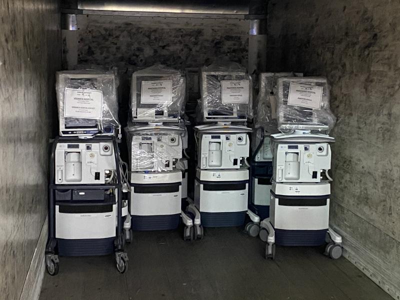On May 3, Mount Sinai Hospital is shipping 25 ventilators and 100 sleep apnea machines with kits to convert them to ventilators, plus disposables, to hospitals all over India through a chartered plane to Mumbai. This is a grass roots effort to help India as it faces a massive increase of 350,000 new COVID cases per day. The effort is being led by Ash Tewari, M.D., chair of the Department of Urology, and Michael J. McCarry, senior vice president of perioperative services. Mount Sinai Hospital acquired these 