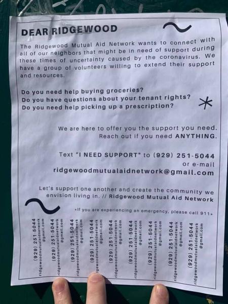 A publicly posted letter asking if residents if they need help, especially vulnerable populations such as the elderly or those with compromised immune systems in New York City  Photo by Mike Borchardt. #COVID19 #Coronavirus #SARScov2