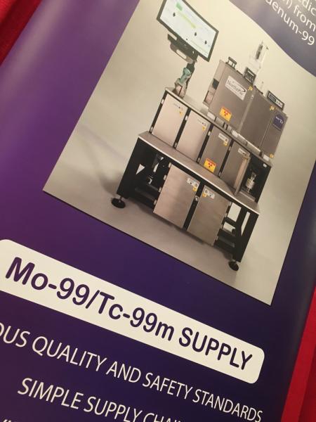 NorthStar Radioisotopes on the expo floor of the 2019 ASNC meeting. The Beloit, Wis., Based company was the first domestic supplier approved by the FDA and the Nuclear Regulatory Commission to produce Mo-99/Tc99m using a unique system that uses low enriched uranium (LEU) instead of the traditional highly enriched uranium (HEU). Due to concerns over nuclear nonproliferation, the U.S. government is phasing out international shipments of HEU starting in 2020. 