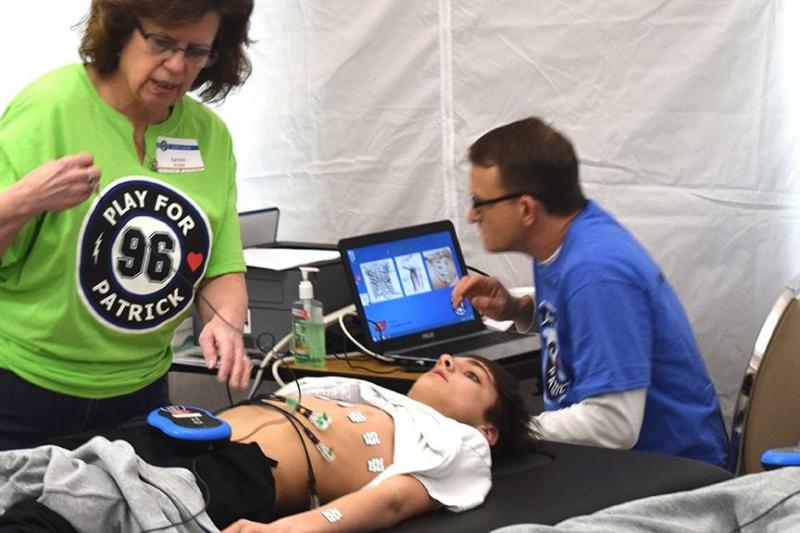 Most professional athletes participate in cardiovascular screening to identify often-asymptomatic heart disorders, but the debate continues on whether to mandate ECGs as part of pre-participation screening for student athletes. Photo courtesy of Play for Patrick.
