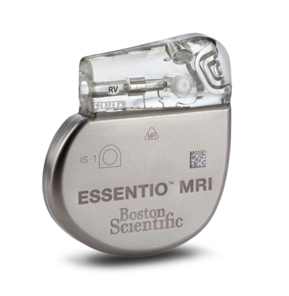 The Boston Scientific Essentio MRI-safe pacemaker.