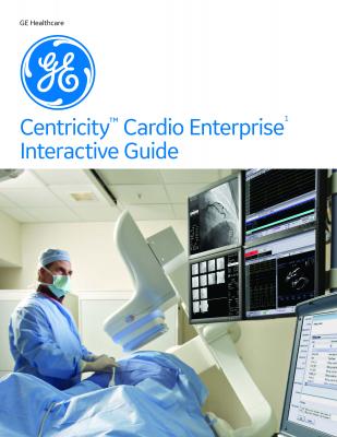 The Centricity Cardio Enterprise (CCE) Interactive Guide offers information on GE's cardiovascular information system (CVIS)