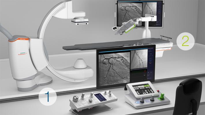 Corpath GRX interventional cardiology robotic system is comprised of two different components: 1. The control console. 2. The bedside unit.