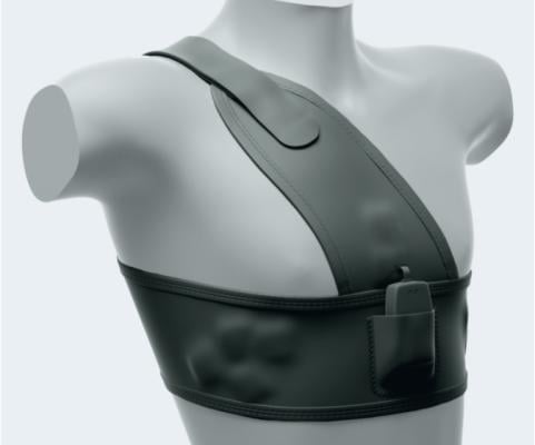 SimpleSense is an FDA cleared remote diagnostic platform. The cloth-based nanosensor technology undergarment monitors multiple patient vitals such as heart rate, blood pressure, respiration rate, and physical activity.