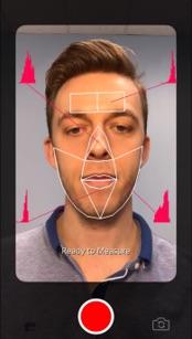 Screen grab of facial scan from the app. Image courtesy of Kang Lee.