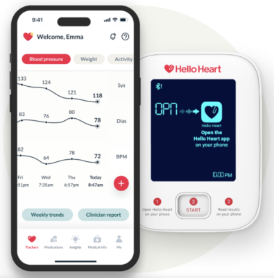 New study shows an overwhelming majority of people aged 65 and over reduced their blood pressure, cholesterol, and weight while using the Hello Heart mobile app and heart health monitor within six months