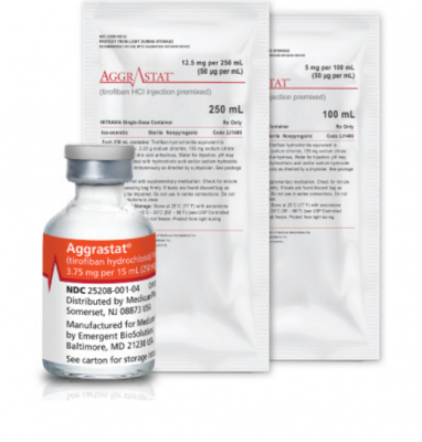 Aggrastat Bolus Vial, IV antiplatelet agent