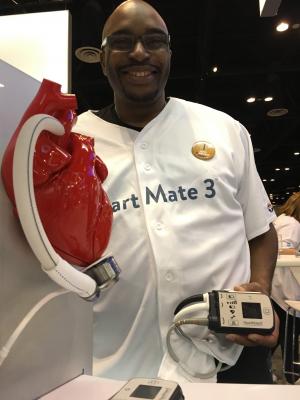 A patient who received HeartMate III LVAD system at ACC.18. The HeartMate 3 was the topic of of the the key late-breaking trials at #ACC18