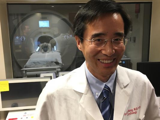 Haojie Wang, M.D., director of advanced cardiovascular MRI and a member of the heart valve clinic at Baylor Scott White Heart Hospital, Dallas. His hospital installed a dedicated cardiac Siemens 1.5T MRI scanner in 2018 because MRI offers soft tissue visualization not available on CT or ultrasound.
