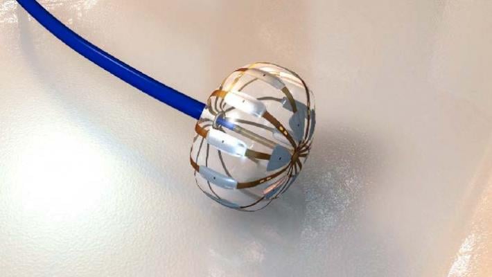 Boston Scientific's Apama multi-electrode ablation balloon to treat atrial fibrillation. 