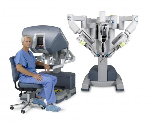 a Vinci surgical robotic system