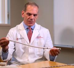 Emile Daoud, MD, helped develop a new surgical device at The Ohio State University Wexner Medical Center to prevent a common and serious complication during heart ablation procedures. The device gently moves the nearby esophagus away from the heart to prevent the ablation energy from causing damage.