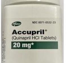 Pfizer is voluntarily recalling five (5) lots of Accupril (Quinapril HCl) tablets distributed by Pfizer to the patient (consumer/user) level due to the presence of a nitrosamine, Nnitroso-quinapril, observed in recent testing above the Acceptable Daily Intake (ADI) level.