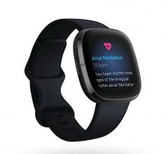 Fitbit Sense is the company’s first device compatible with an ECG app that enables users to take a spot check reading of their heart that can be analyzed for the heart rhythm irregularity atrial fibrillation (AFib).