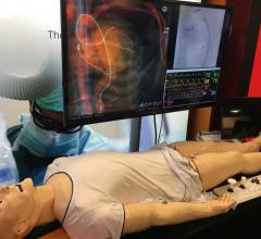 #TCT2019 #TCT #TCT19  Mentice. The patient has respiratory chest motion, eyes blink and it allows for radial or femoral catheterization. The simulator allows for PCI training. When not used for cath training, the patient simulator can be used by other hospital staff training or EMS training.