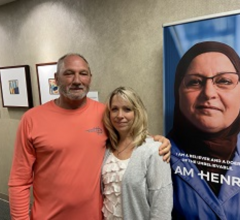 Fred Casciano, with wife Annette, is first patient to receive a new cath lab coronary artery bypass procedure at Henry Ford Health in Detroit.