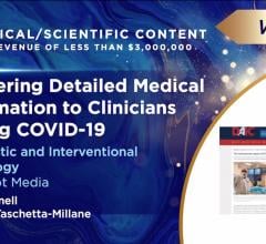 Image from the announcement of the Neal award winner of best technical content for DAIC's coverage of COVID-10 related to cardiology at the Neal virtual award ceremony June 9.