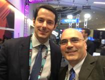 #TCT2019 #TCT #TCT19 Philippe Genereux, M.D., (left) co-director of the structural heart program at the Gagnon Cardiovascular Institute at Morristown Medical Center, part of Atlantic Health System, with DAIC Editor Dave Fornell at TCT 2019. Among the sessions Genereux was involved in was how to close large bore access sites. Here is a <a href="https://www.dicardiology.com/videos/video-how-achieve-hemostasis-large-bore-device-access"> VIDEO interview with him on that topic.</a>