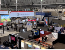 A view from the top during TCT 2022, which gathered thousands of interventional cardiologists from around the world to view educational sessions and a wide range of exhibits, Sept. 16-20 in Boston, MA.