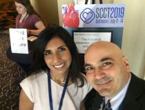 Kavitha Chinnaiyan, M.D., FACC, FSCCT, associate professor, Oakland University, William Beaumont School of Medicine, with DAIC Editor Dave Fornell at SCCT 2019. She spoke on use of FFR-CT at her hospital and offered an overview in the VIDEO: Using FFR-CT in Everyday Practice — https://www.dicardiology.com/videos/video-using-ffr-ct-everyday-practice