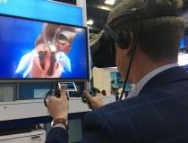 #TCT2019 #TCT #TCT19 A virtual reality game at Medtronic's booth where users can virtually dissect a heart implanted with a CoreValve TAVR valve.