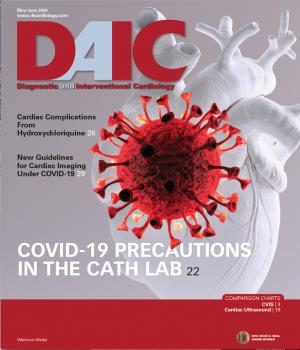 May-June 2020 cover of DAIC (Diagnostic and Interventional Cardiology) magazine. Dave Fornell is the editor