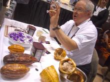 The Hershey's Chocolate booth at ACC was among the most popular. The company handed out free chocolate and copies of clinical studies about the its heart-healthy properi