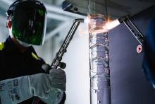 Ampoule sealing in crystal growth in the photon-counting CT detector production for the Siemens Naeotom Alpha system.