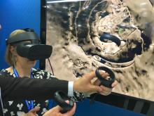 ASE 2019 virtual reality demonstration with TomTec which showed hot VR can be used to review complex 3-D anatomy and make more accurate measurements on cardiac imaging.