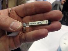 Medtronic Reveal Linq implantable cardiac monitor. The implanted heart monitor helped identify many high-risk patients with AFib who previously were undiagnosed.